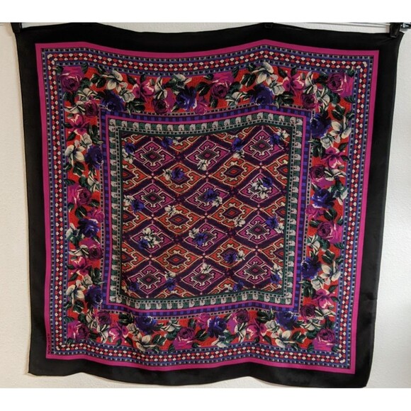 Albert Nipon Accessories - ALBERT NIPON 100% Silk Floral Print Square Scarf 35" X 35"